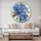 Designart Blue Handpainted Anemone Flower Wall Clock